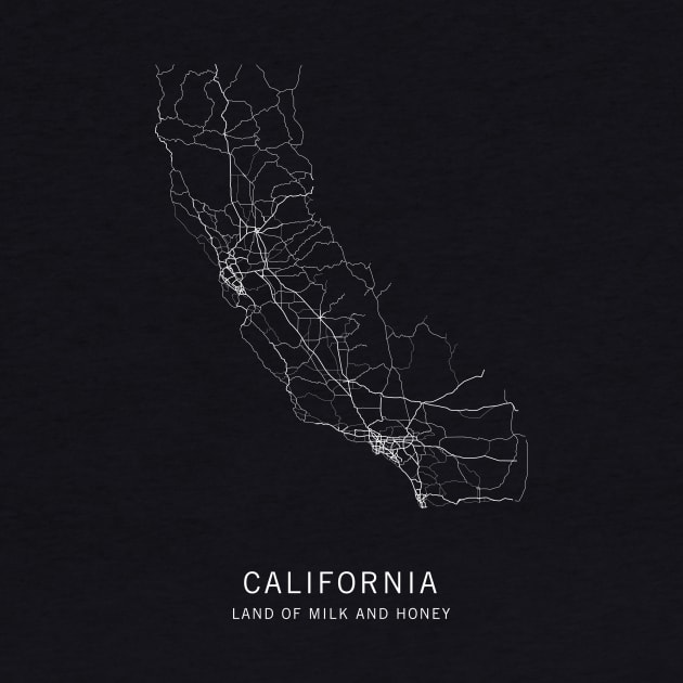 California State Road Map by ClarkStreetPress